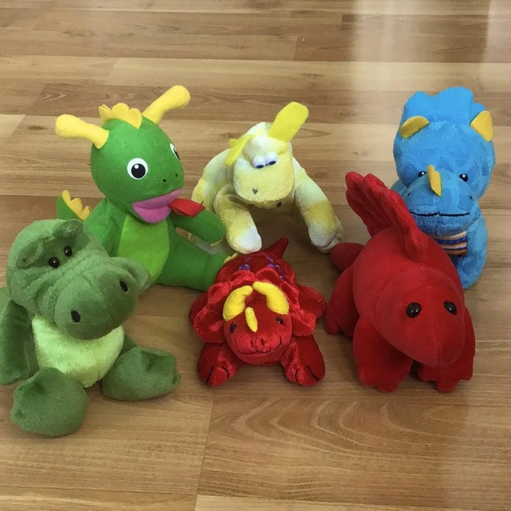 Vintage bundle of 6 Dinosaur Plush Toys